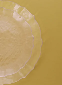 Bouchara Assiette^ASSIETTE PLATE EN VERRE ÉCLATANTE