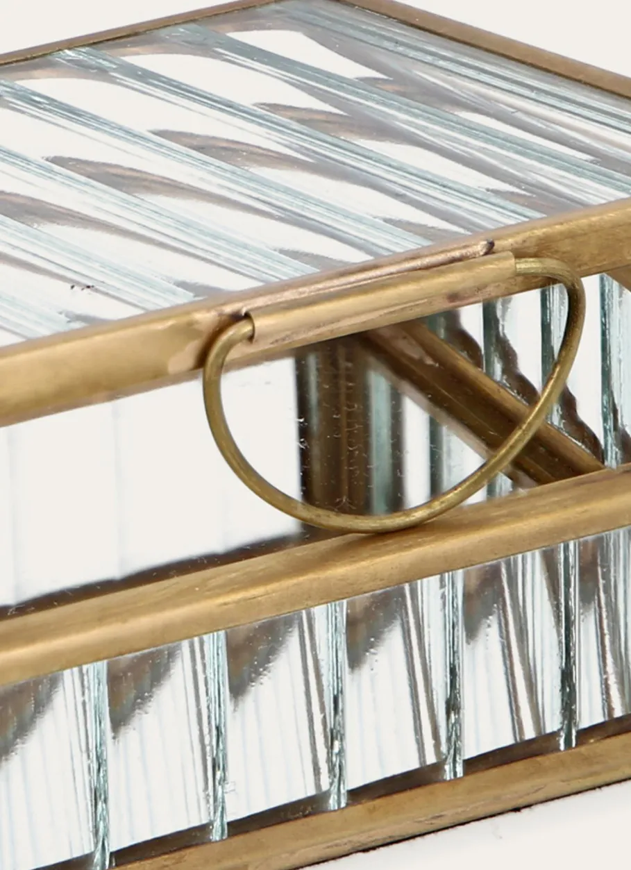 Bouchara Boîte De Rangement^BOITE À BIJOUX EN VERRE STRIÉ (GM)