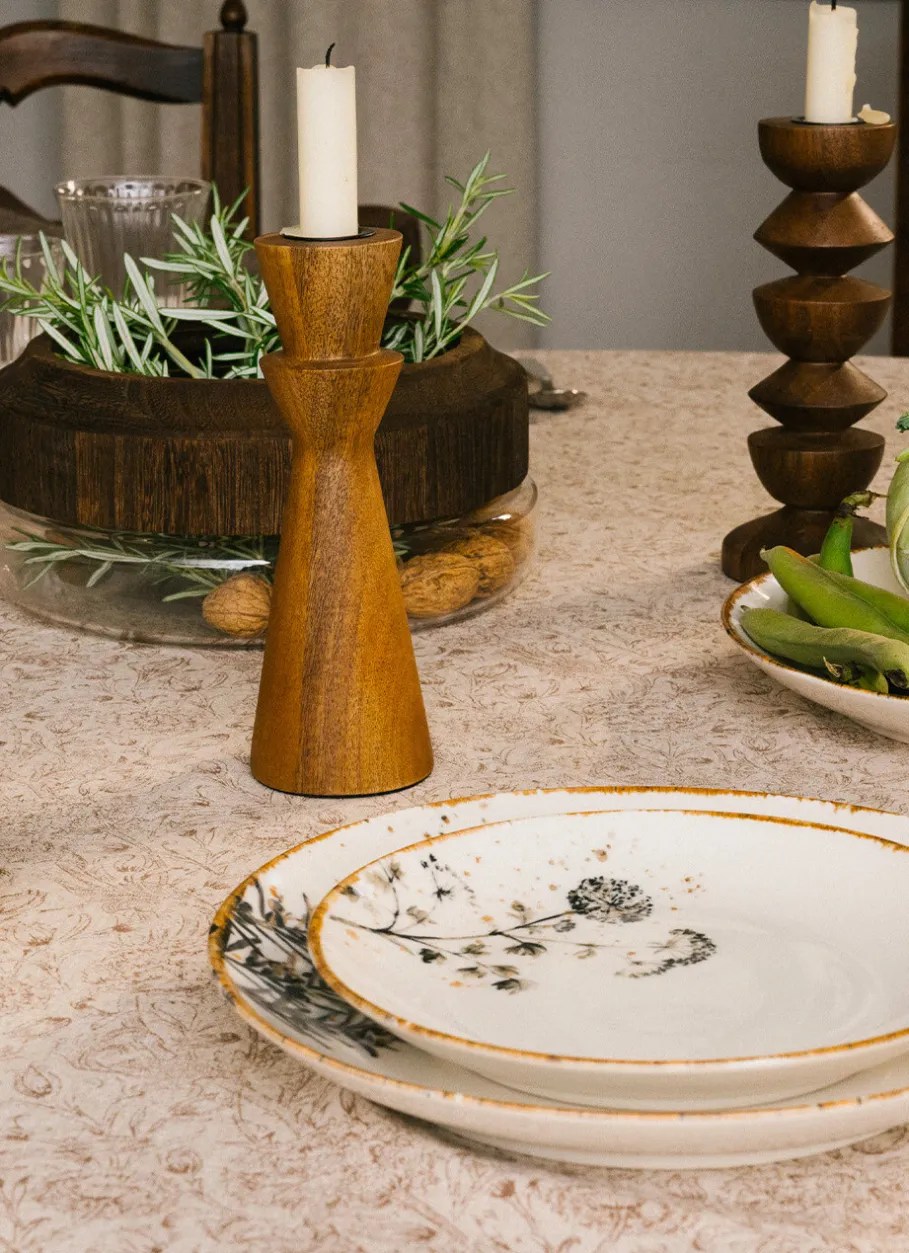 Bouchara Bougeoir, Lanterne|Décoration De Noël^BOUGEOIR EN BOIS DE MANGUIER POUR BOUGIE FLAMBEAU