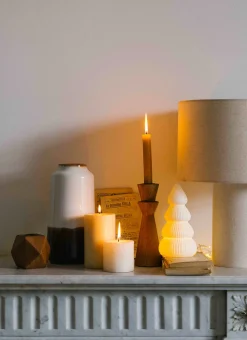 Bouchara Bougeoir, Lanterne|Décoration De Noël^BOUGEOIR EN BOIS DE MANGUIER POUR BOUGIE FLAMBEAU