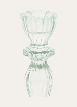 Bouchara Bougeoir, Lanterne^BOUGEOIR EN VERRE TEINTÉ H15,5 CM