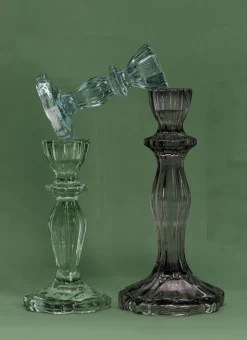Bouchara Bougeoir, Lanterne^BOUGEOIR EN VERRE TEINTÉ H11 CM