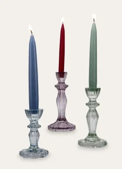 Bouchara Bougeoir, Lanterne^BOUGEOIR EN VERRE TEINTÉ H11 CM