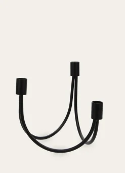 Bouchara Bougeoir, Lanterne^BOUGEOIR MODERNE EN MÉTAL À 3 BRANCHES