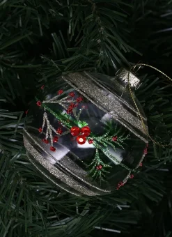 Bouchara Décoration De Noël^BOULE EN VERRE AVEC BAIES ET BRANCHES EN STRASS