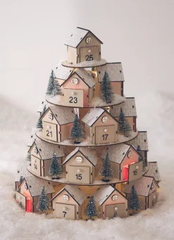 Enfant Bouchara Decoration, Rangement|Objet Déco^CALENDRIER DE L'AVENT VILLAGE LUMINEUX