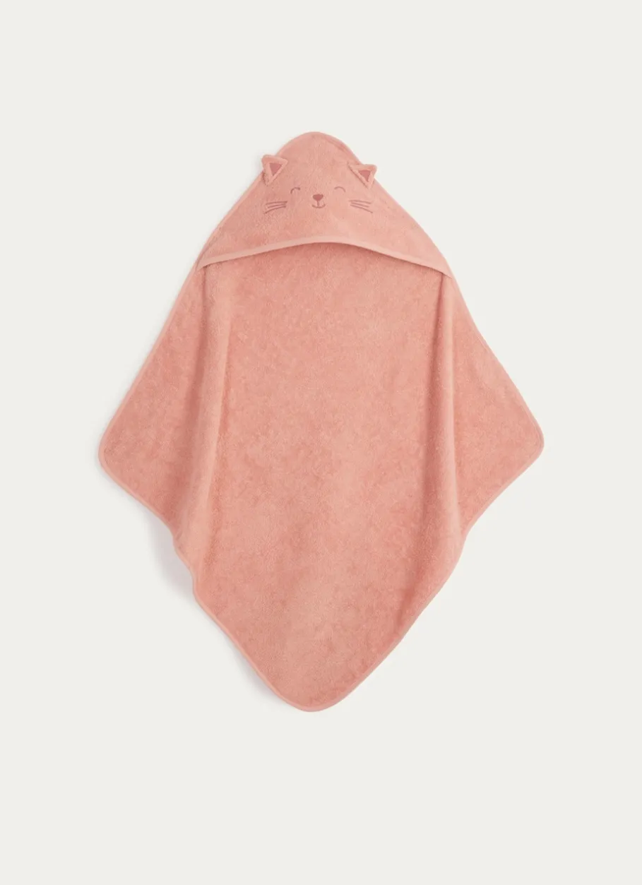 Enfant Bouchara Linge De Bain^CAPE DE BAIN ET GANT DE TOILETTE EN ÉPONGE CHATON