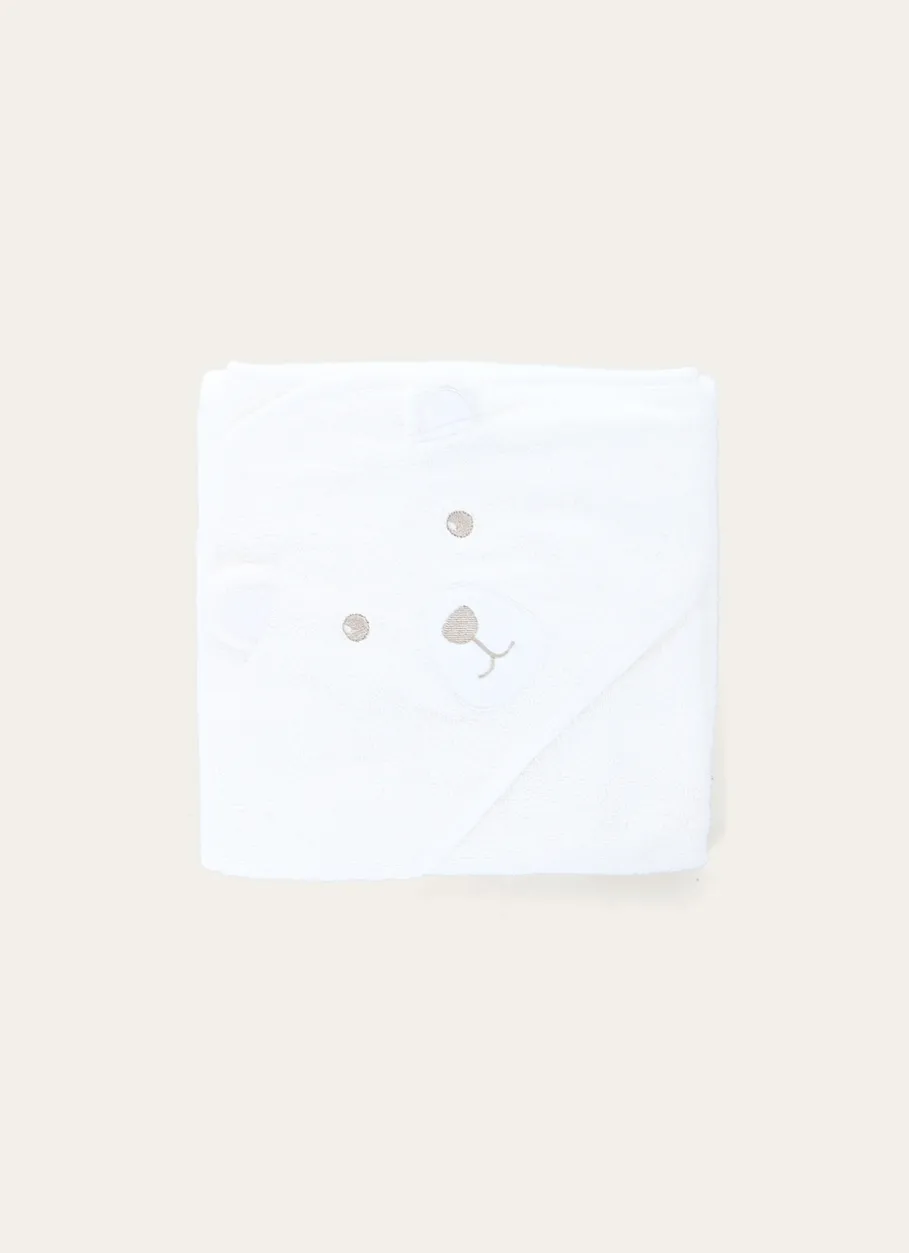 Enfant Bouchara Linge De Bain^CAPE DE BAIN TÊTE D'OURSON EN COTON ÉPONGE