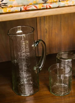 Bouchara Verre, Théière, Carafe^CARAFE EN VERRE EMBOSSÉ