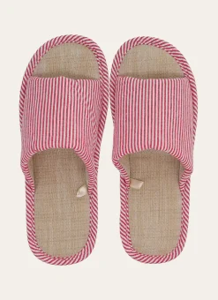 Bouchara Homewear, Accessoire^CHAUSSON OUVERT À RAYURES