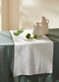 Bouchara Chemin De Table^CHEMIN DE TABLE EN COTON ET LIN - BOURDON COLORÉ