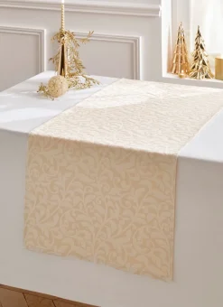 Bouchara Chemin De Table|Table De Noël^CHEMIN DE TABLE JACQUARD BRILLANT DORÉ