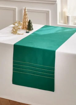 Bouchara Chemin De Table|Table De Noël^CHEMIN DE TABLE PLISSÉ BRODÉ FILS DORÉS