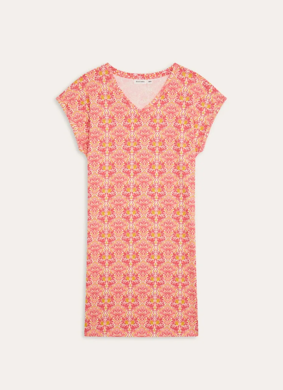 Bouchara Pyjama, Chemise De Nuit^CHEMISE DE NUIT MANCHES COURTES COL V IMPRIMÉ