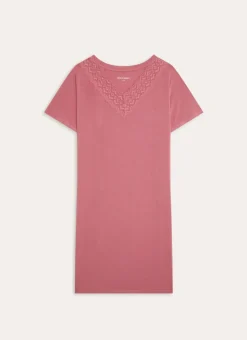 Bouchara Pyjama, Chemise De Nuit^CHEMISE DE NUIT MANCHES COURTES DÉTAIL DENTELLE