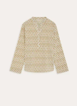 Bouchara Pyjama, Chemise De Nuit^CHEMISE MANCHES LONGUES EN VOILE DE COTON IMPRIMÉ