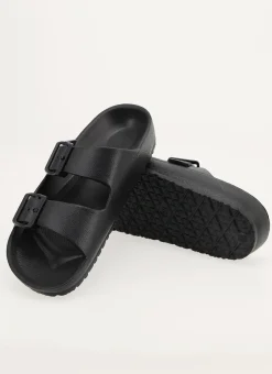 Bouchara Homewear, Accessoire^CLAQUETTES EN PLASTIQUE À DOUBLE BOUCLES