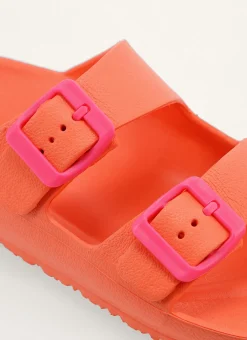 Bouchara Homewear, Accessoire^CLAQUETTES EN PLASTIQUE À DOUBLE BOUCLES