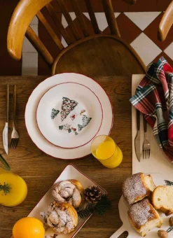 Bouchara Assiette|Table De Noël^COFFRET 4 ASSIETTES À DESSERT EN PORCELAINE WINTER