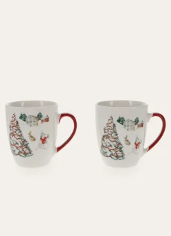 Bouchara Tasse, Bol|Table De Noël^COFFRET 2 MUGS EN PORCELAINE WINTER