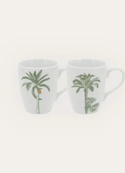 Bouchara Tasse, Bol^COFFRET 2 MUGS MOTIF VÉGÉTAL