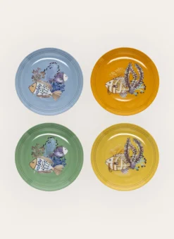 Bouchara Assiette^COFFRET DE 4 ASSIETTES DESSERT EN PORCELAINE-GOAP