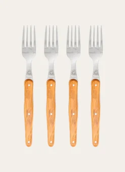 Bouchara Couverts^COFFRET SET DE 4 FOURCHETTES D'OLIVIER