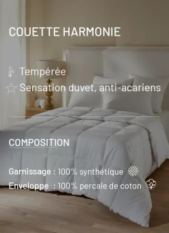 Bouchara Couette, Couverture^COUETTE HARMONIE 300 G/M² TEMPÉRÉE ANTI-ACARIENS