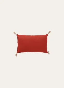 Bouchara Coussin, Coussin De Sol^COUSSIN EN COTON UNI AVEC POMPONS EN JUTE