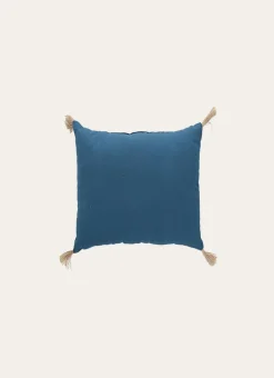 Bouchara Coussin, Coussin De Sol^COUSSIN EN COTON UNI AVEC PETITS POMPONS