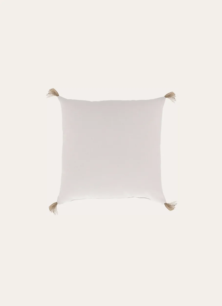 Bouchara Coussin, Coussin De Sol^COUSSIN EN COTON UNI AVEC PETITS POMPONS