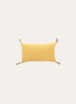 Bouchara Coussin, Coussin De Sol^COUSSIN EN COTON UNI AVEC POMPONS EN JUTE