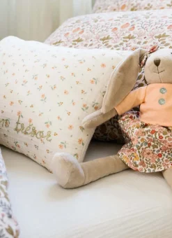 Enfant Bouchara Decoration, Rangement^COUSSIN EN GAZE DE COTON FLEURS ET BRODERIE