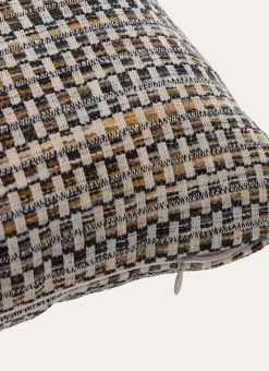 Bouchara Coussin, Coussin De Sol^COUSSIN JACQUARD CHENILLE À MOTIFS GÉOMÉTRIQUES