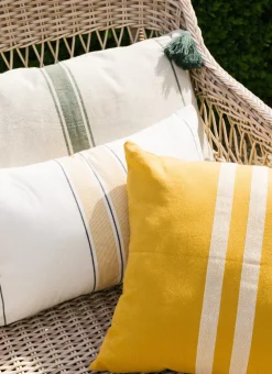 Bouchara Coussin, Coussin De Sol^COUSSIN RAYÉ IVOIRE