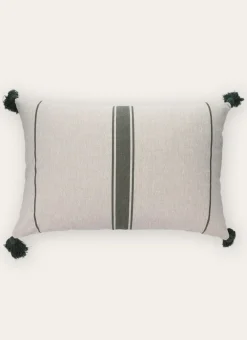 Bouchara Coussin, Coussin De Sol^COUSSIN TEXTURÉ À RAYURES AVEC POMPONS
