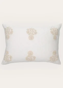 Bouchara Coussin, Coussin De Sol^COUSSIN TEXTURÉ AVEC BRODERIE FLORALE TON SUR TON