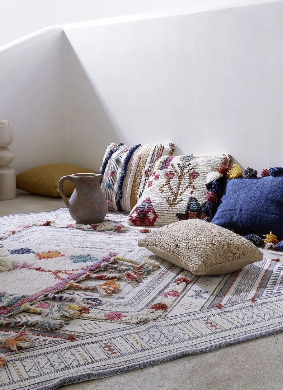 Bouchara Coussin, Coussin De Sol^COUSSIN TRESSÉ EN JUTE ET COTON