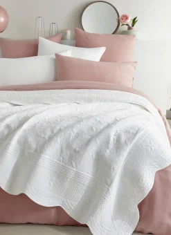 Bouchara Jete De Lit, Edredon^COUVRE-LIT UNI EN COTON FLORENCE