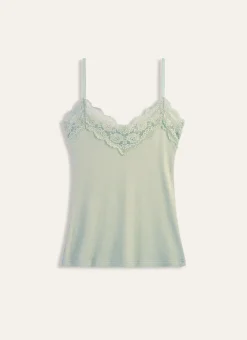 Bouchara Pyjama, Chemise De Nuit^DÉBARDEUR DENTELLE VERT D'EAU