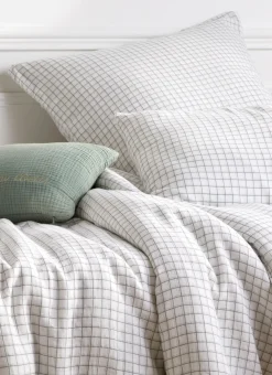 Enfant Bouchara Linge De Lit^DRAP HOUSSE BÉBÉ EN GAZE DE COTON À CARREAUX