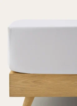 Bouchara Drap Uni^DRAP HOUSSE EN COTON POUR 2 LITS JUMEAUX