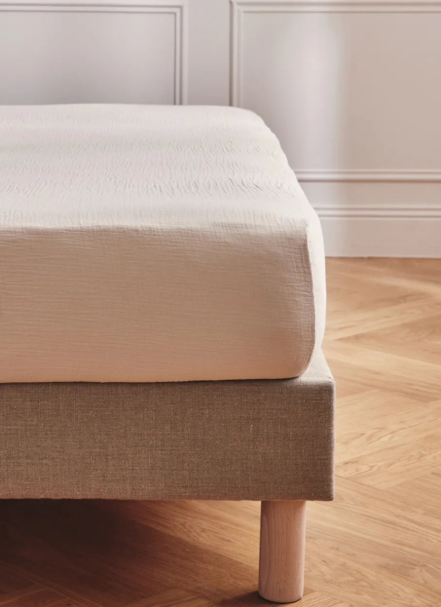 Bouchara Drap Uni^DRAP HOUSSE EN DOUBLE GAZE