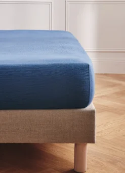 Bouchara Drap Uni^DRAP HOUSSE EN DOUBLE GAZE