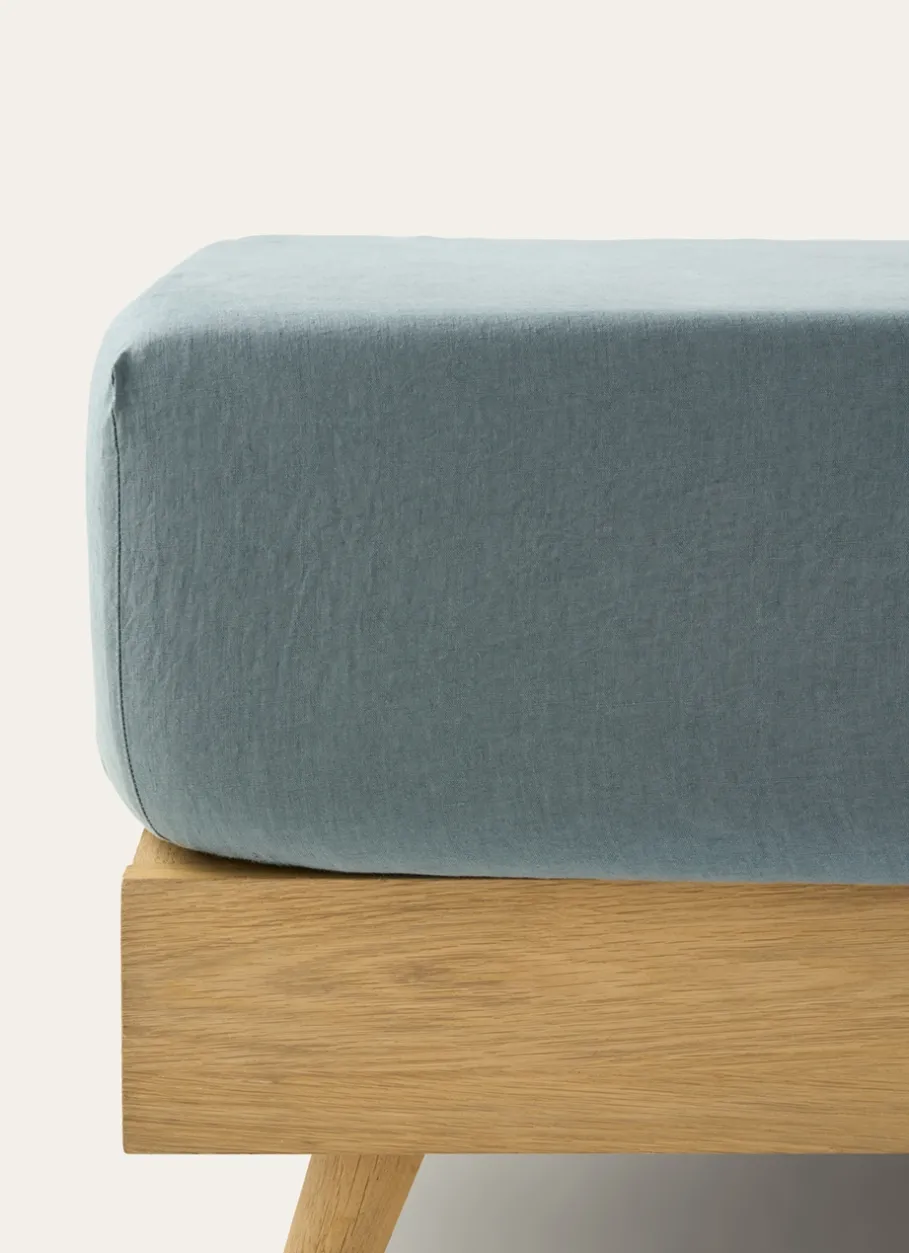 Bouchara Drap Uni^DRAP HOUSSE EN LIN LAVÉ UNI 165GR