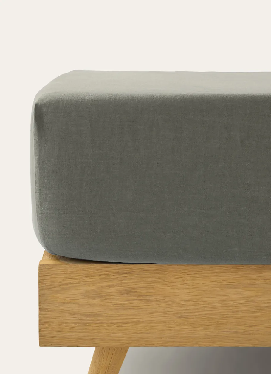 Bouchara Drap Uni^DRAP HOUSSE EN LIN LAVÉ UNI 165GR