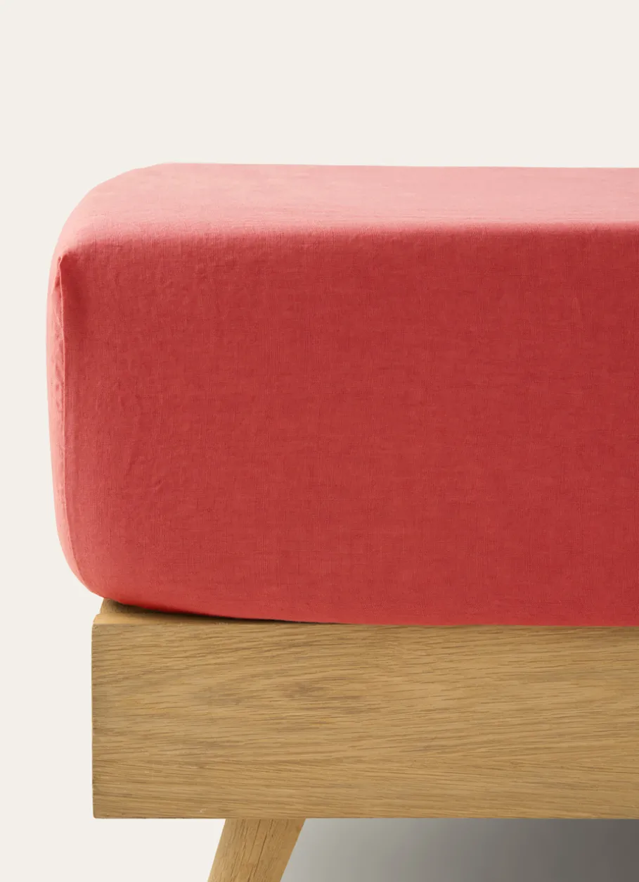 Bouchara Drap Uni^DRAP HOUSSE EN LIN LAVÉ UNI 165GR