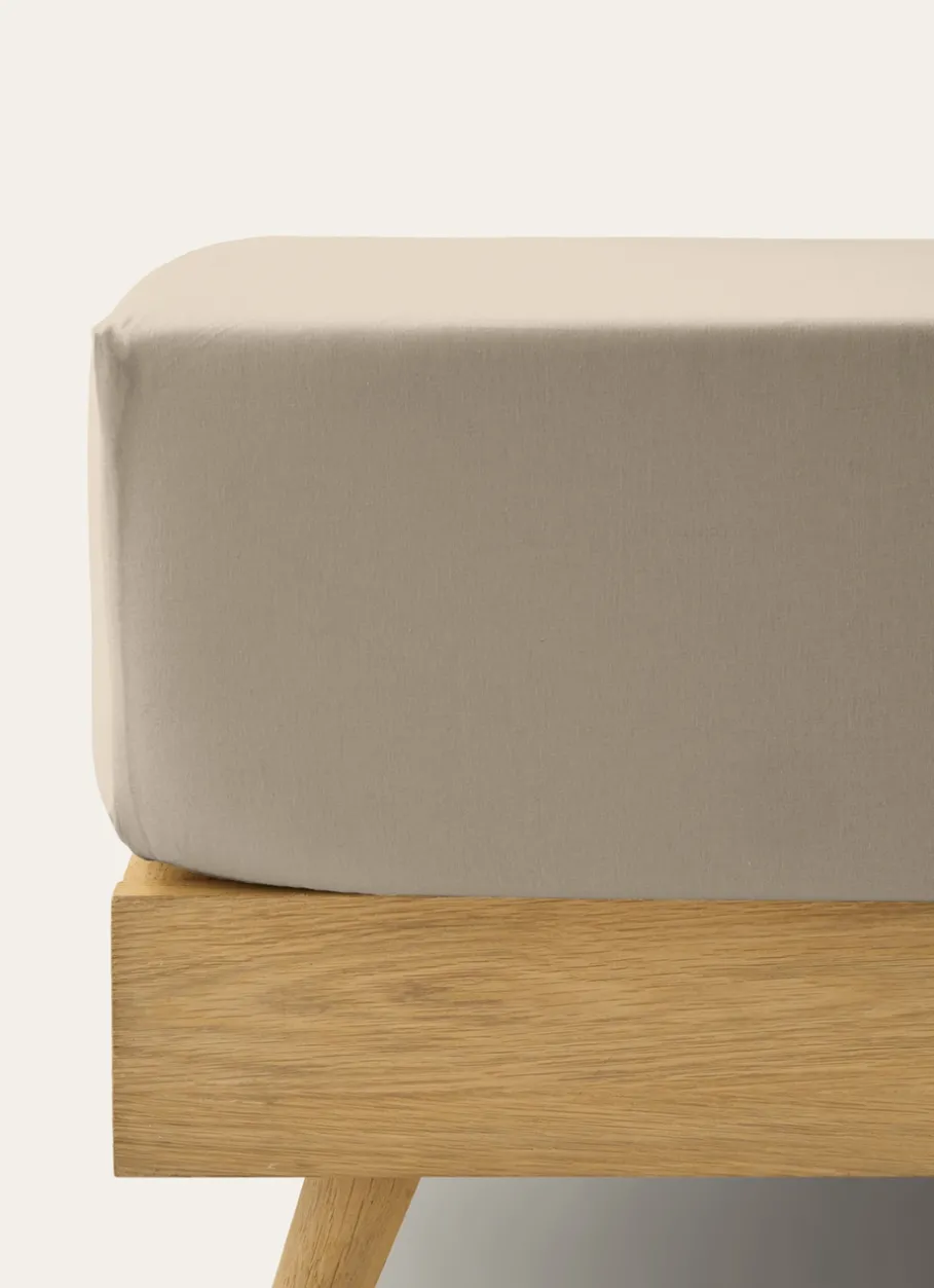 Bouchara Drap Uni^DRAP HOUSSE UNI EN COTON GRAND BONNET 32CM