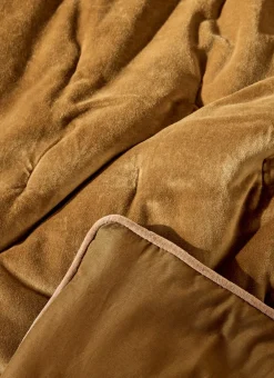 Bouchara Jete De Lit, Edredon|Chambre De Noël^ÉDREDON EN VELOURS GANSÉ D'UN BIAIS CONTRASTÉ