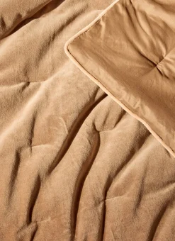 Bouchara Jete De Lit, Edredon|Chambre De Noël^ÉDREDON EN VELOURS GANSÉ D'UN BIAIS CONTRASTÉ